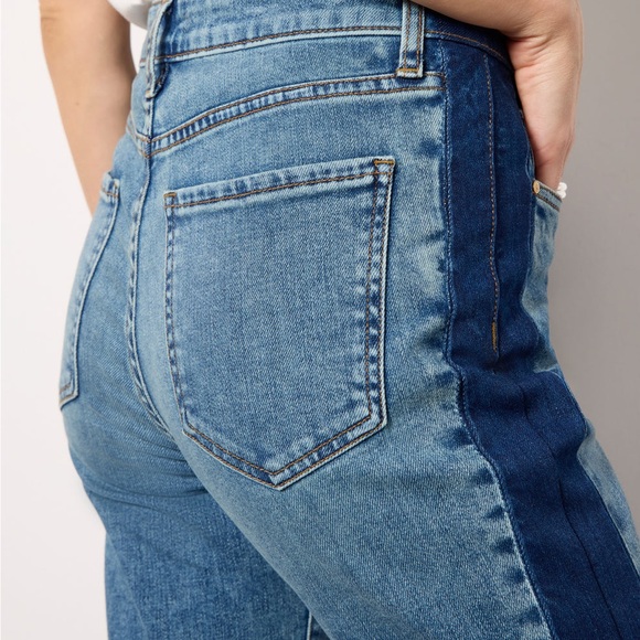 Kut from the Kloth Two-Tone Blue Flare Jeans - Picture 2 of 4